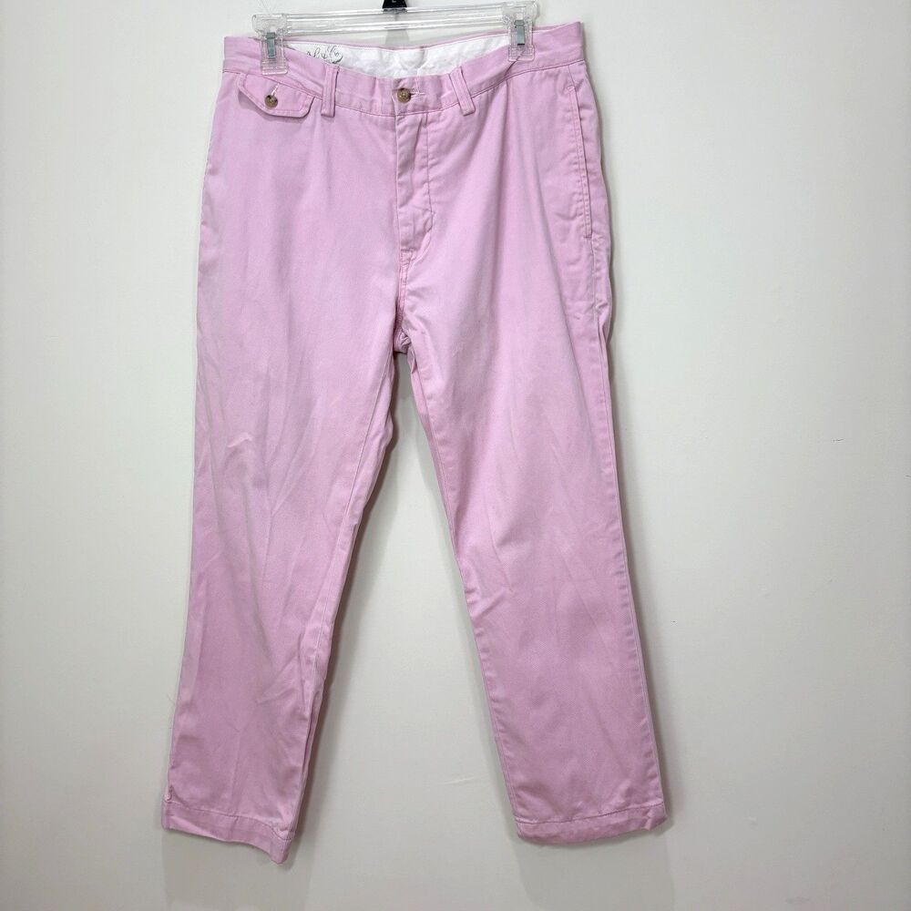 Polo Ralph Lauren Men Straight Fit Bedford Chino Pants Pink 32x32 Preppy Classic